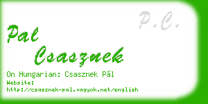 pal csasznek business card